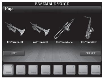 YAMAHA TYROS5 - Appuyez sur la touche [ENSEMBLE] pour activer le mode Ensemble Voice. - 2