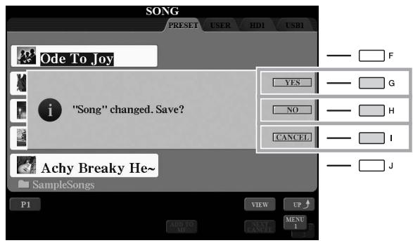 YAMAHA TYROS5 - Messages affichés à l'écran - 1