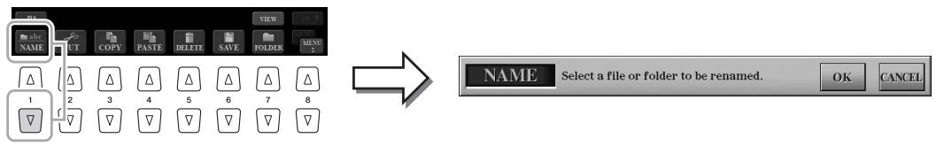 YAMAHA TYROS5 - Tapez le nom du nouveau dossier. - 1