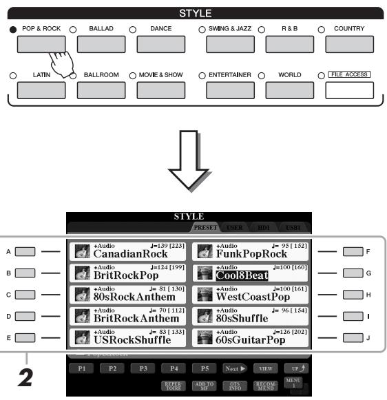 YAMAHA TYROS5 - Reproduction d'un style avec l'accompagnement automatique - 1