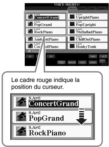 YAMAHA TYROS5 - - Sélection de fichiers (sonorité, style, morceau, etc.) - 1