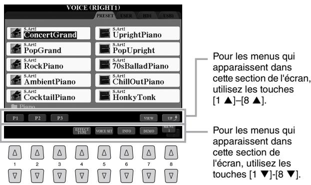 YAMAHA TYROS5 - Touches [1 ▲▼]-[8 ▲▼] - 1