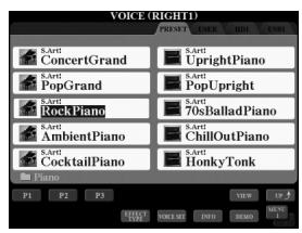 YAMAHA TYROS5 - - Sélection de fichiers (sonorité, style, morceau, etc.) - 4