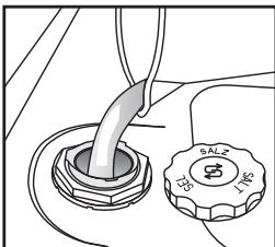 WHIRLPOOL ADG 7620 FD - Remplissez le réseau à sel - Le sel dissout le tarte (opération superflue si le niveau de durée de l'eau est réglé sur "douce"!) - 2