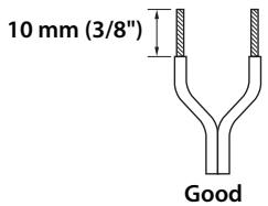 YAMAHA YHT-4930BL - Twist the bare wires tightly. - 1
