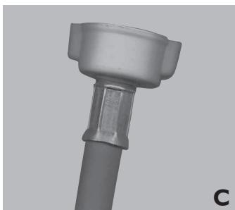 WHIRLPOOL AWE 8779 GG - Tuyau d'arrivée d'eau (tuyaux) (fig. A, B ou C - dépend du modele) - 3