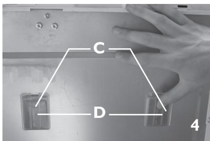 WHIRLPOOL AWE 8779 GG - Remarques : n'oubliez pas de remettre les quatre vis extérieures en place et de les resserrer. - 3