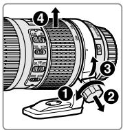 NIKON AF-S 70-200MM F/4G ED VR - Abnehmen der Stativschelle - 1