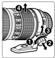 NIKON AF-S 70-200MM F/4G ED VR - Retirar o anel da coleira de tripé - 1