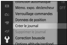 NIKON AW1 - Sélectionnez créer le journal. - 2