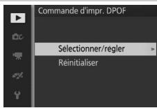 NIKON AW1 - Création d'une commande d'impression DPOF : réglage d'impression - 1