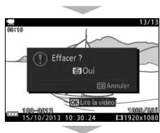 NIKON AW1 - Suppression de videotos - 2