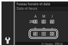 NIKON AW1 - Régler l'horloge. - 8