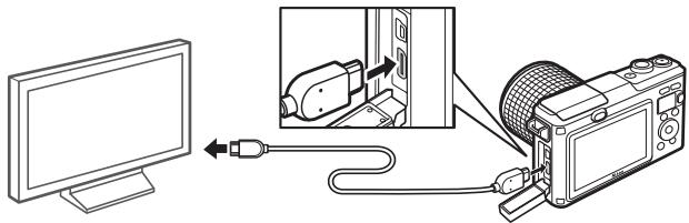 NIKON AW1 - Branchez le câble HDMI. - 1