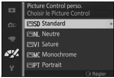 NIKON AW1 - Sélectionnez un picture control. - 2