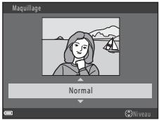 NIKON COOLPIX L31 - Utilisez le.selecteur multidirectionnel ▲▼ pour selectionner le niveau d'effet appliqué et appuyez sur la commande - 1