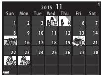 NIKON COOLPIX L31 - Visualisation par planche d'imagettes, affichage du calendrier - 5