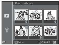 NIKON COOLPIX L31 - Utilisation de l'écran Effacer la sélection - 1