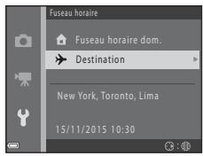 NIKON COOLPIX L31 - Utilisez  pour selectionner le fuseau hora. - 2
