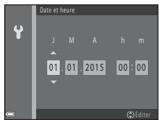 NIKON COOLPIX L31 - Réglez la date et l'heure, puis appuyez sur la commande (2). - 1