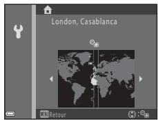 NIKON COOLPIX L31 - Utilisez  pour selectionner le fuseau hora de votre domicile et appuyez sur la commande OK. - 2