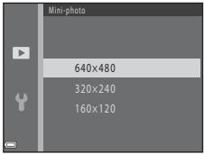 NIKON COOLPIX L31 - Sélectionnez la taille de copie souhaïée à l'aide du sélecteur multidirectionnel ▲▼ et appuyez sur la commande OK. - 1