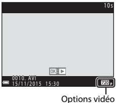 NIKON COOLPIX L31 - Sélectionnez un clip video en mode de visualisation plein écran et appuyez sur la commande. - 1