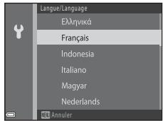 NIKON COOLPIX L31 - Sélectionnez la langue souhaitée à l'aide du sélecteur multidirectionnel ▲▼ et appuyez sur la commande OK. - 2