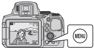 NIKON COOLPIX P900 - Appuyez sur la commande MENU (MENU). - 1