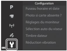 NIKON COOLPIX P900 - Sélectionnez une icône de menu puis appuyez sur OK. - 2