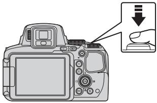 NIKON COOLPIX P900 - Appuyez sur le déclencheur à mi-course. - 1