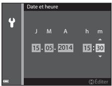 NIKON COOLPIX S9700 - Étape préliminaire 4 Réglage de la langue, de la date et de l'heure - 8