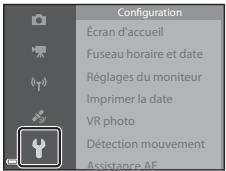 NIKON COOLPIX S9700 - Sélectionnez l'icone de menu souhaïée. - 2