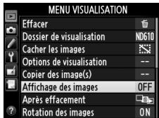 NIKON D610 - Mettre en surbrillance une rubrique du menu. - 2