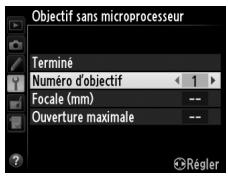 NIKON D610 - Choisir un numéro d'objectif. - 2