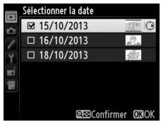 NIKON D610 - Sélectionner la date mise en surbrillance. - 2