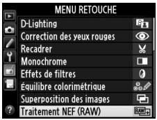 NIKON D610 - Sélectionner Traitement NEF (RAW). - 2