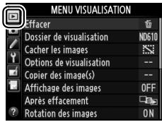 NIKON D610 - Sélectionner un menu. - 3