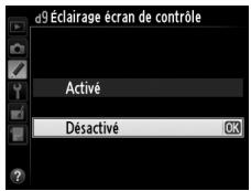 NIKON D610 - d9 : Éclairage écran de contrôle - 2