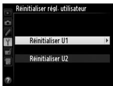 NIKON D610 - Sélectionner Réinitialiser U1 ou Réinitialiser U2. - 2