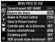 NIKON D610 - Le menu Balance des blancs - 1
