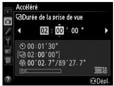 NIKON D610 - Sélectionner la durée de prise de vue. - 2