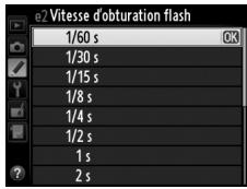NIKON D610 - e2 : Vitesse d'obturation flash - 1