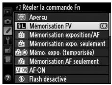 NIKON D610 - Attribuer la mémorisation FV à la commande Fn. - 1