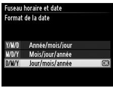 NIKON D610 - Choisir un format de date. - 2