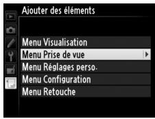 NIKON D610 - Sélectionner un menu. - 2