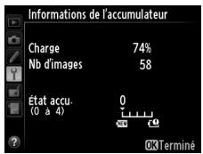 NIKON D610 - Informations de l'accumulateur - 1
