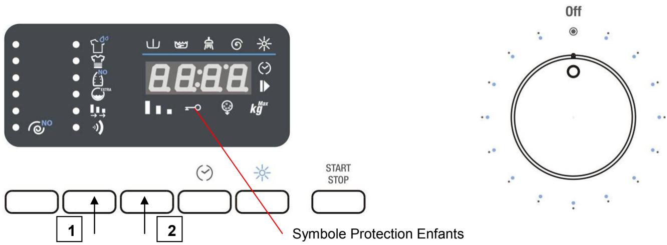 8:00:00 kg Max START STOP 1 2 Symbole Protection Enfants Off
