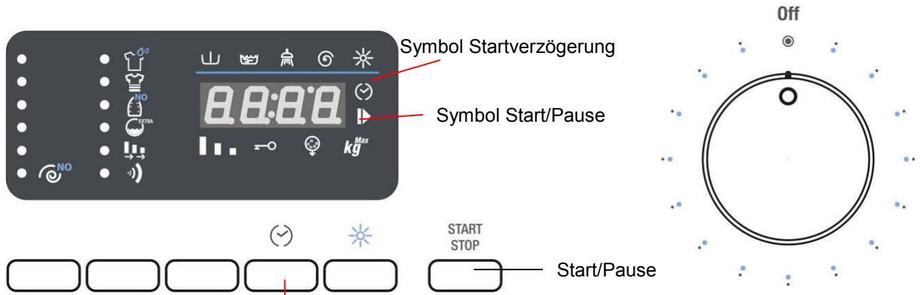 Symbol Startverzögerung Symbol Start/Pause 0:00:00 kg Max START STOP Start/Pause Off