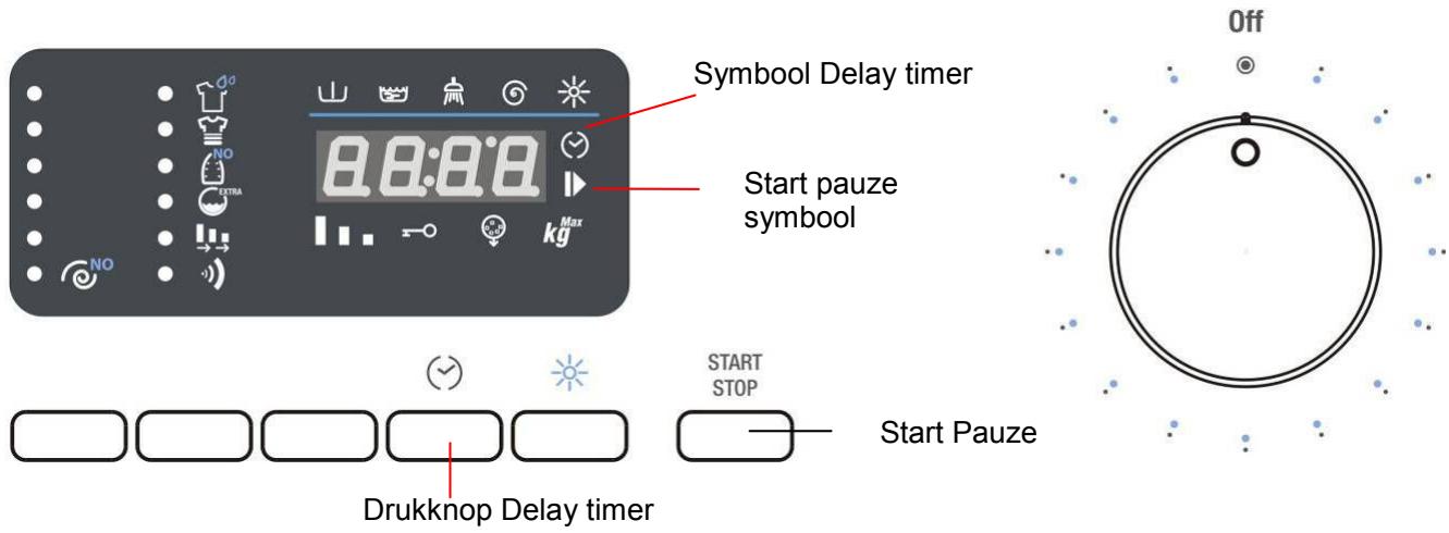 Symbol Delay timer Start pauze symbol kg Max Start STOP Start Pauze Drukknop Delay timer Off